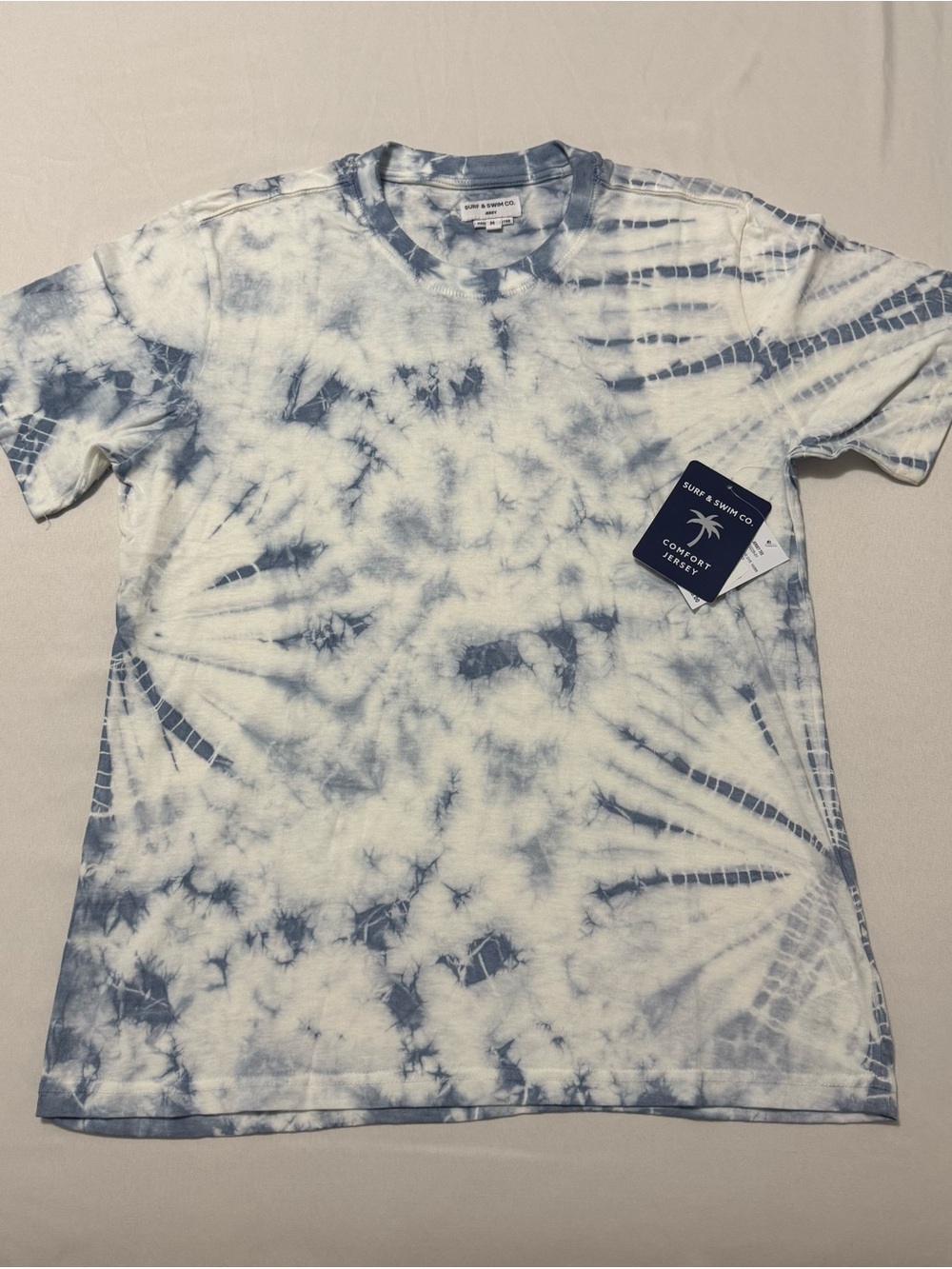 Surf & Swim Co. Men’s Tie-Dye Comfort Jersey Crew Neck T-Shirt Size Medium